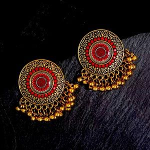 Indian Pakistani Afghani Boho vintage Ethnic Drop Earrings Jhumka jhumki💕
